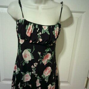 CUTE WOMEN'S SIZE S JRS. I JOAH SUN SPAGHETTI STRAP DRESS FLORAL DESIGN NICE 👩